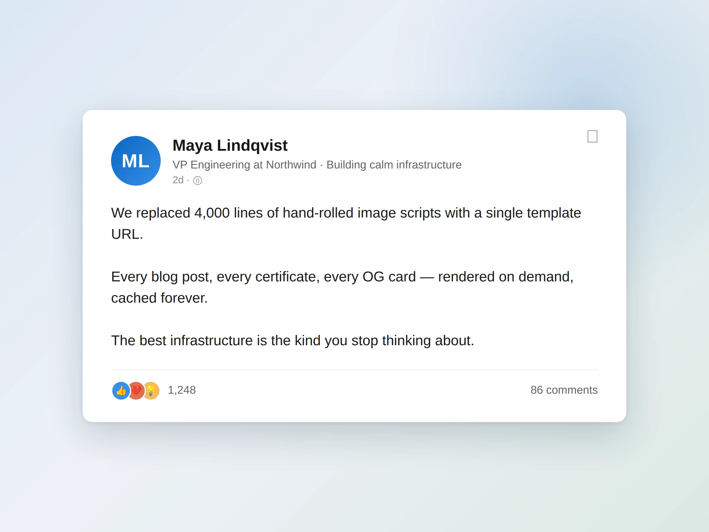 LinkedIn Post Screenshot preview
