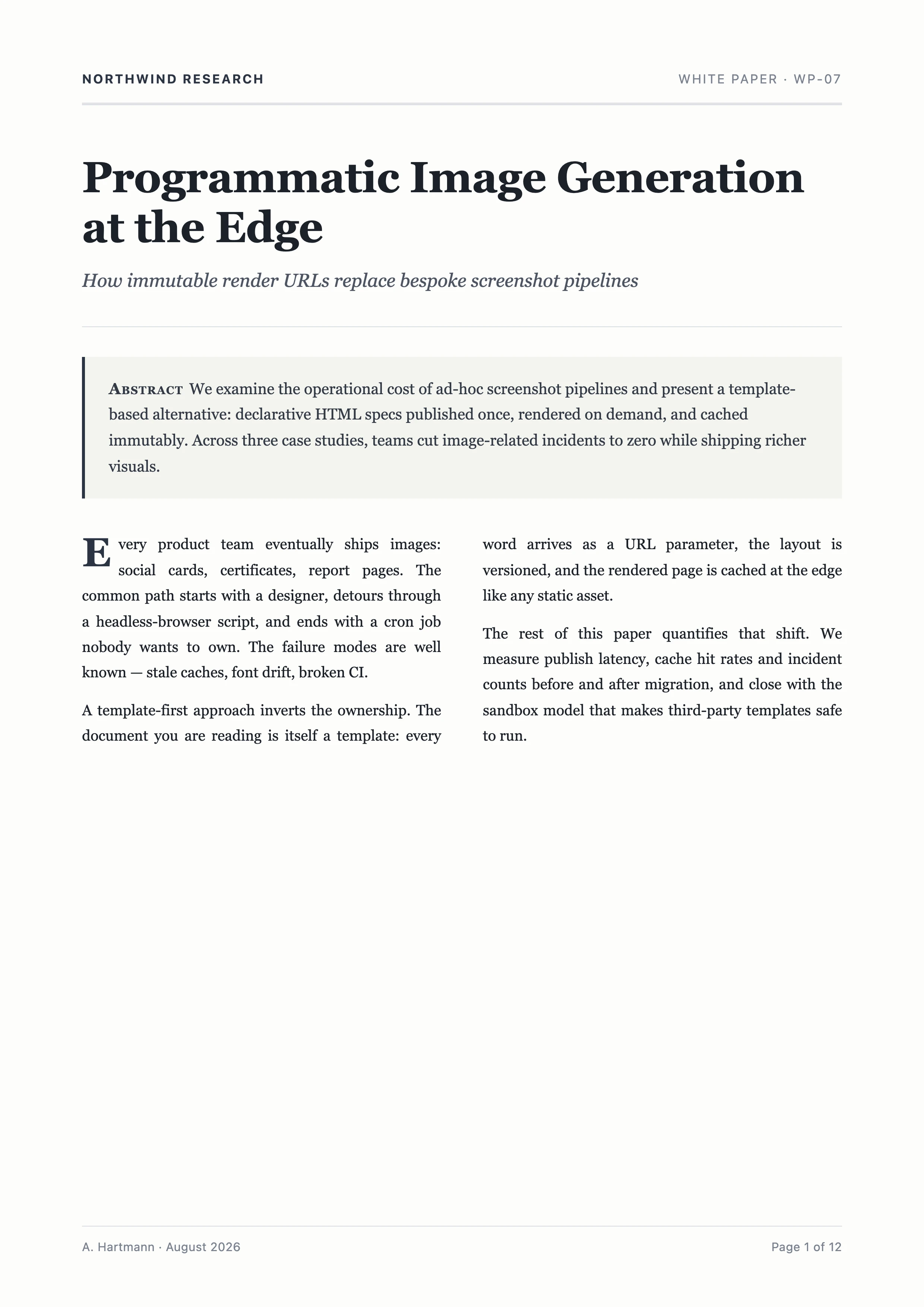 Classic White Paper Page preview