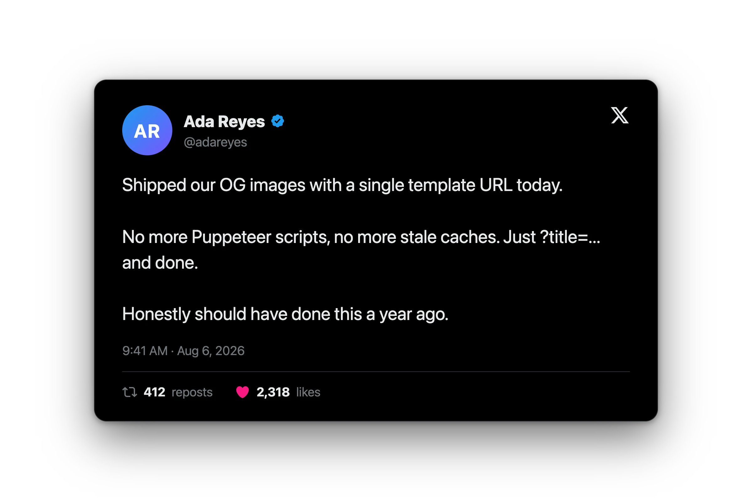 Twitter Post Screenshot preview