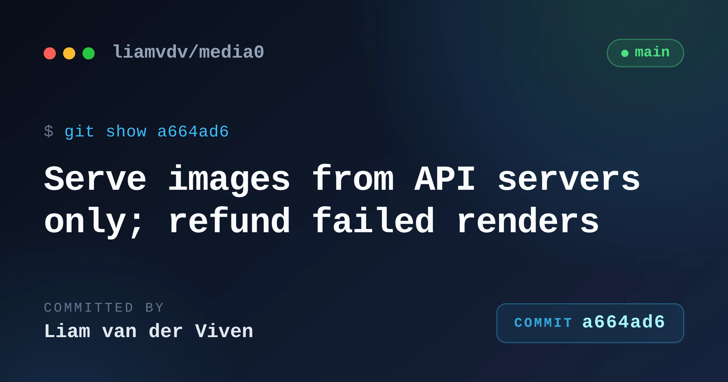 Terminal Commit Card preview